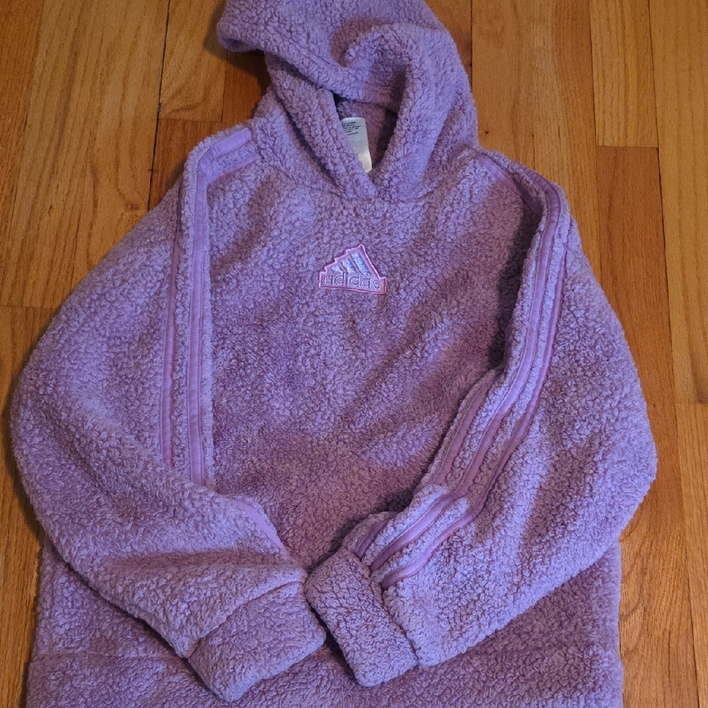Adidas Lavender Sherpa Hoodie